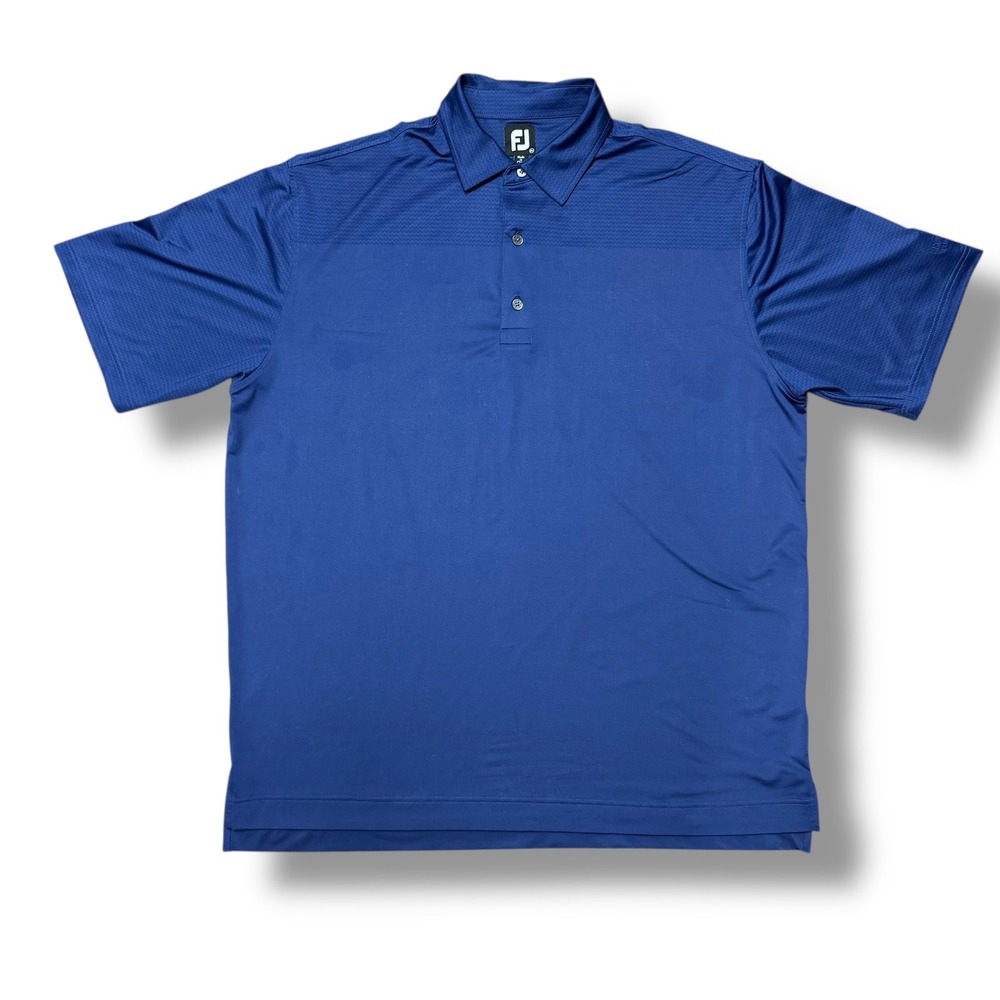FootJoy FJ Golf Polo 2XL Blue Performance Shirt Poppy‎ Hills Pebble Beach CA